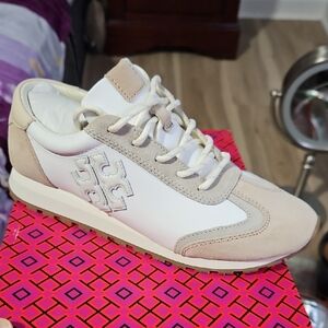 Tory Burch Women's Cream and White Sneakers